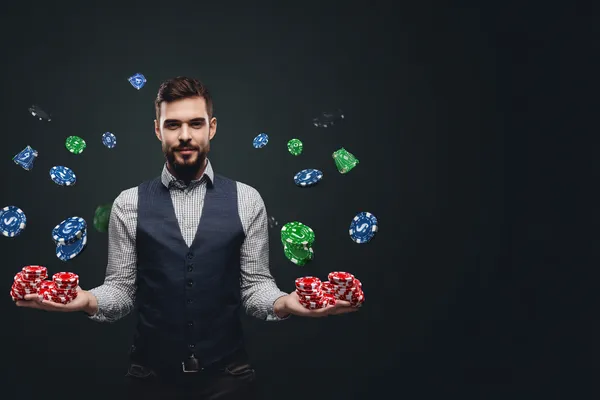 KOKOZINO App — Enjoy seamless gaming on your smartphone A young woman relaxing with her phone while dynamic casino elements float around her, illustrating the smooth mobile experience offered by the KOKOZINO app.