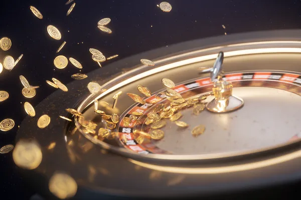 A woman smiling while playing online games on her laptop, surrounded by neon casino elements, showcasing KOKOZINO’s diverse game collection.