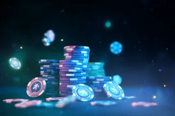 A laptop glowing with a bright login prompt in a minimalistic setup, symbolizing the protected access system at KOKOZINO.